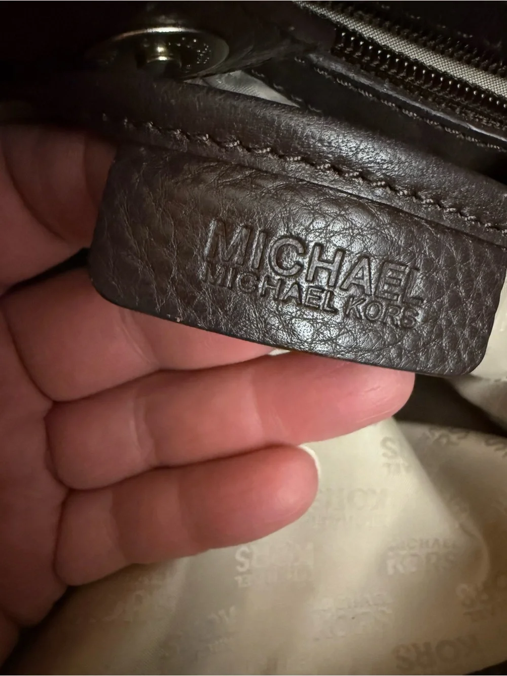 Vintage Michael Kors Hamilton Large Pebbled Leather Satchel/Shoulder Bag